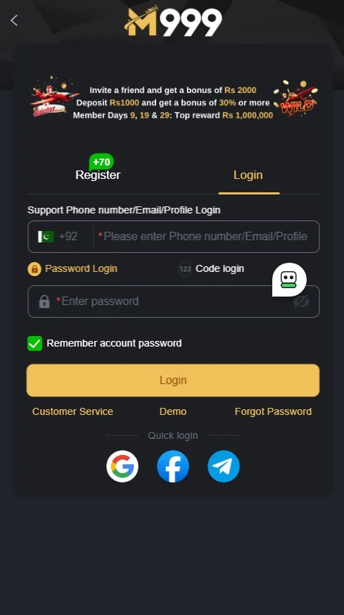 M999 Game Login