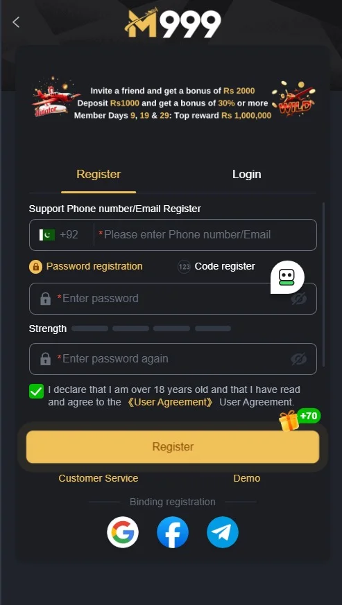 M999 Game Register